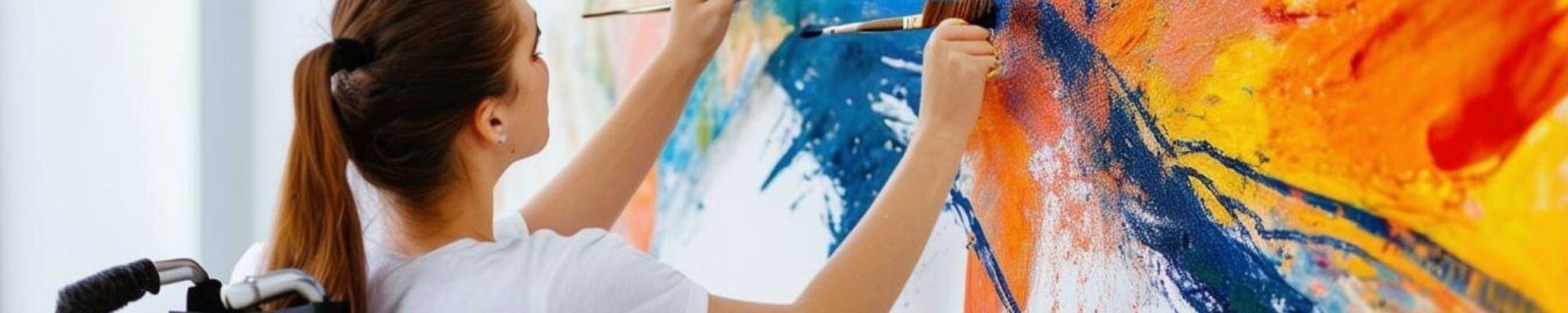 Woman in Wheelchair Painting