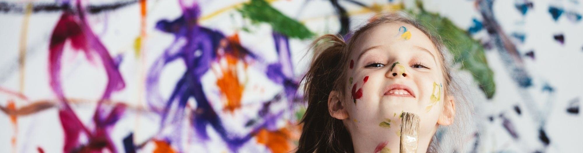 Child with Paint on Face