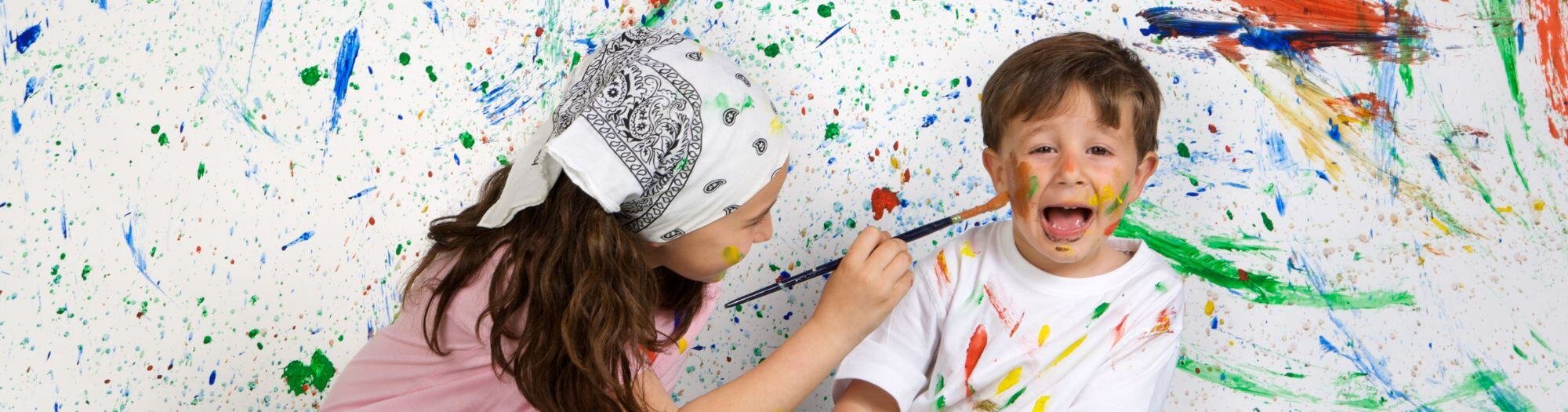 Children Painting each others faces