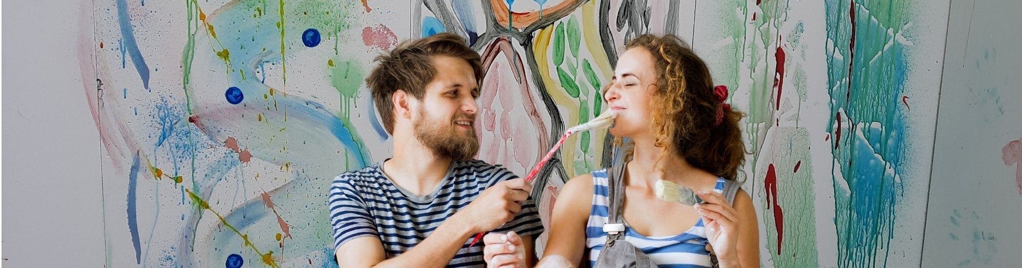 Couple Painting Faces