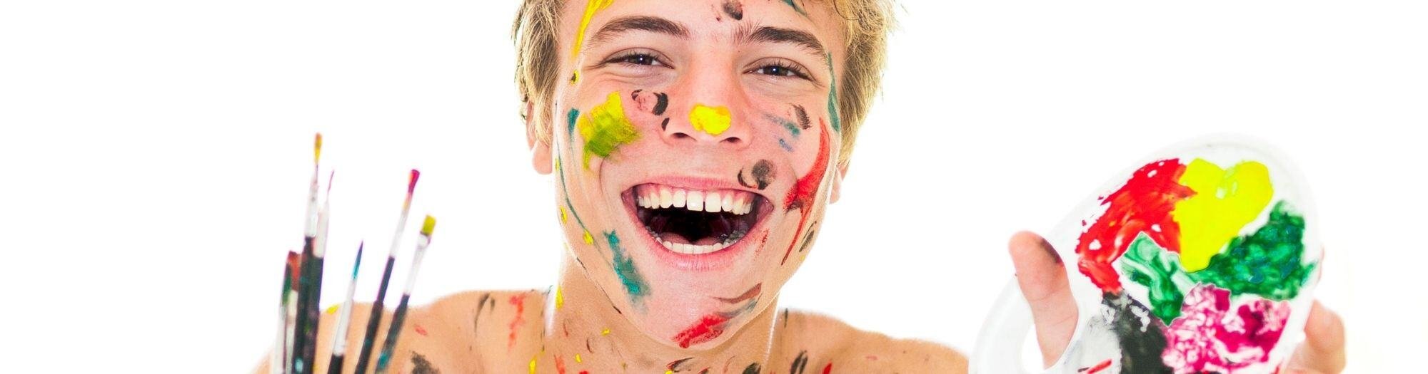 Young Man with Paint on His Face