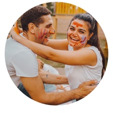 Couple with painted face-1