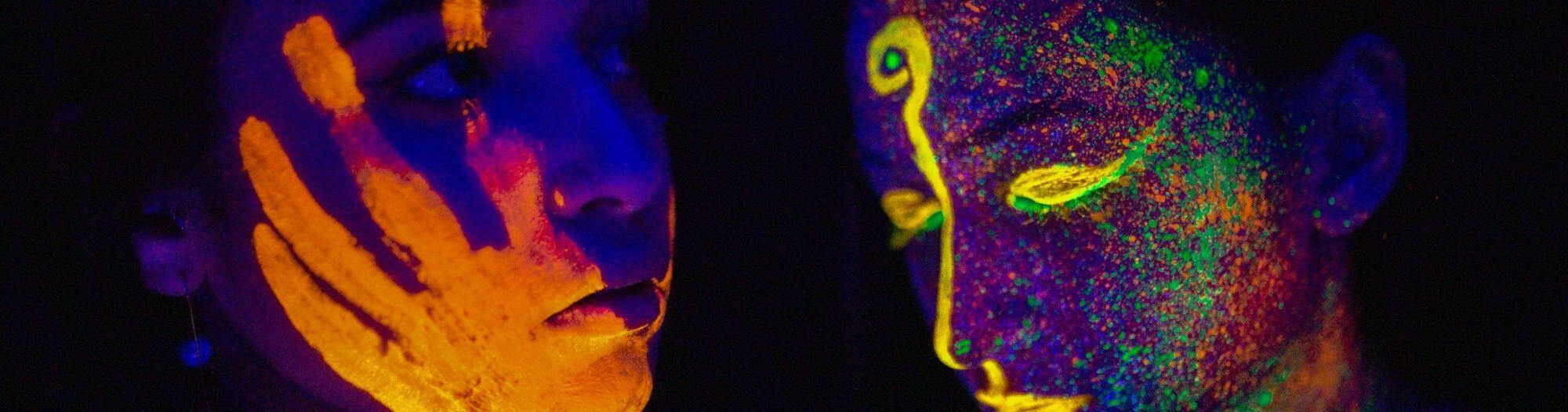 Fluorescent Paint on Face