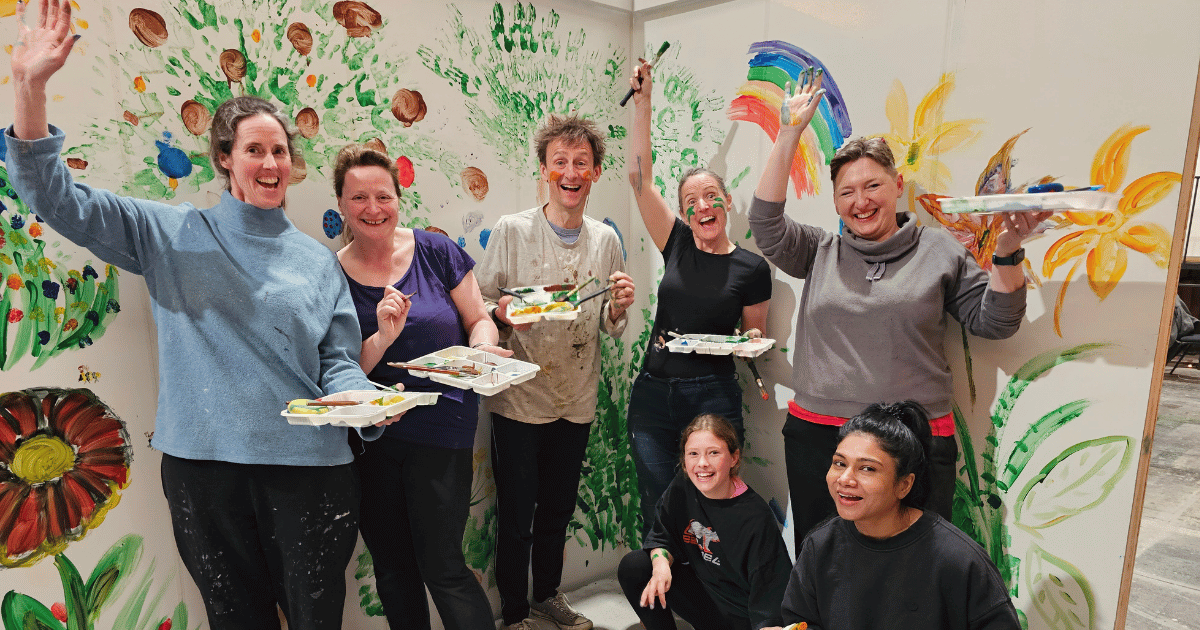 Extended family at Freestyle Paint