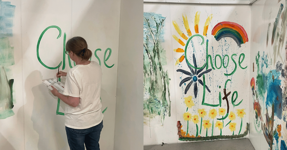 Woman Painting at PaintnGo Tunbridge Wells
