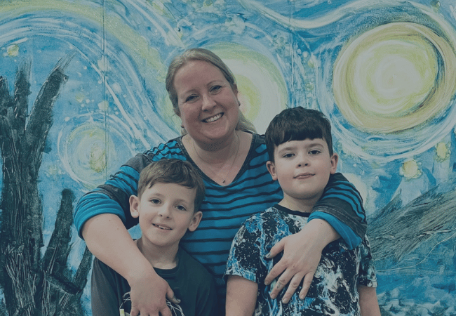 Mothers Day Overlay mum with sons