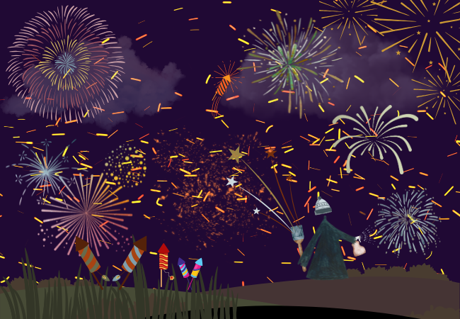 Glow-in-the-Dark Firework Fun