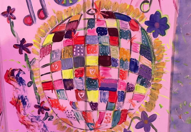 Painted Disco Ball Painted Disco Ball